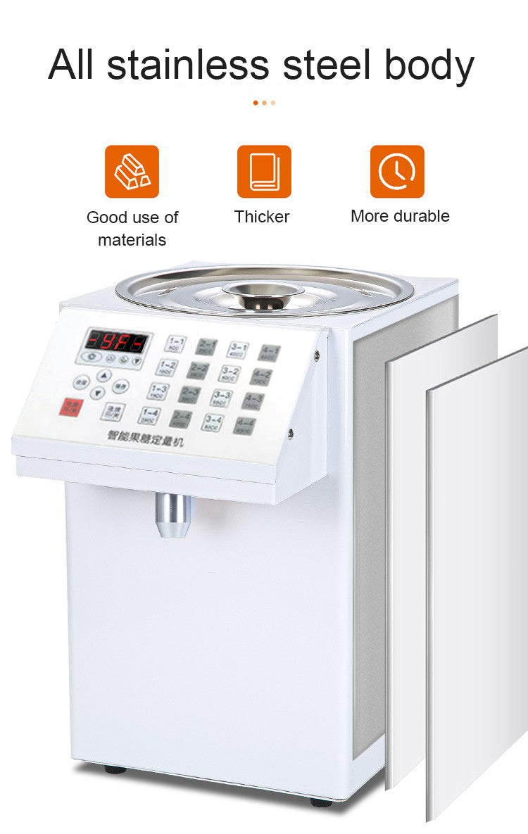 16 Grid Quantitative Fructose Filling Machine Bubble Milk Tea Shop Automatic Electric Syrup Sugar Dispenser Levulose Quantifier