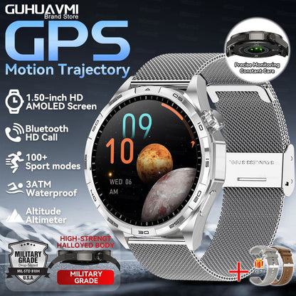 Smartwatch 2026 Novo Watch 6 Pro Masculino Tela HD AMOLED GPS Trajetória de Movimento Frequência Cardíaca Chamada Bluetooth SmartWatch IP68 à prova d'água