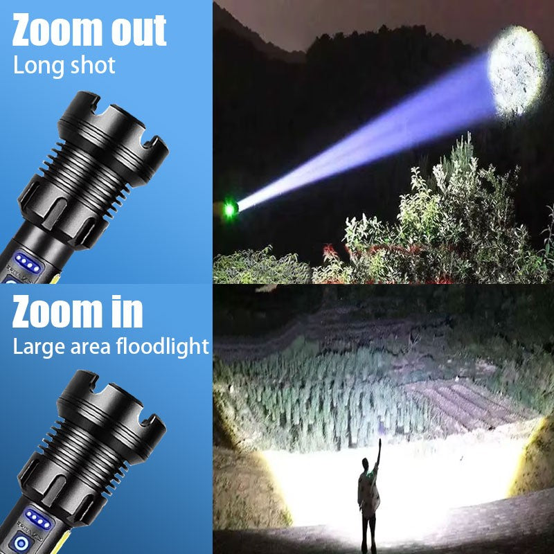 2025 New 15000mAh XHP390 Flashlights 10000000LM Ultra Powerful Flashlight Zoom USB Rechargeable Lantern Outdoor Camping Torch