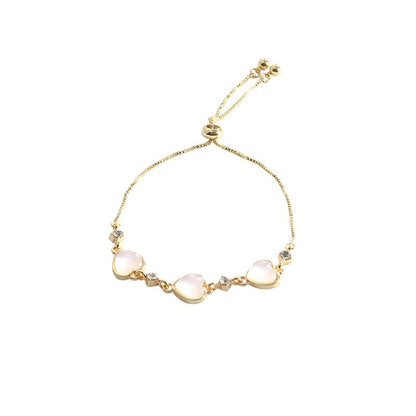 Pulseira de Tulipa de Opala Requintada com Zircônia para Mulheres Acessório Diário Personalizado da Moda Joias para Festas Presentes de Aniversário