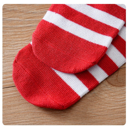 Christmas Newborn Clothes Cute Green Elf Soft 0-18 Boys And Girls Spring And Autumn Long Sleeved Baby Triangle Jumpsuit+Socks