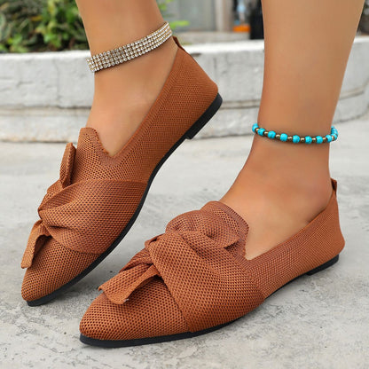 2025 Women Flats Walking Shoes Pointed Top Solid Color Loafers Mesh Breathable Shoes Comfortable Women Sneakers Zapatos De Mujer