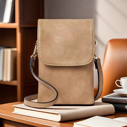 Fashionable and minimalist PU leather women's crossbody bag designer mobile phone bag change small bag women's single shoulder c