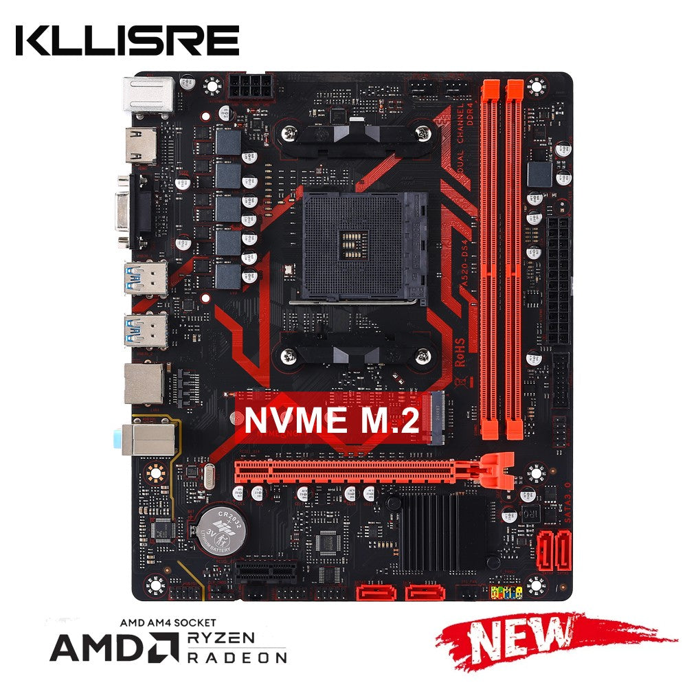 Kllisre A520 Motherboard Dual-channel DDR4 NVME M.2 SATA3.0 Micro ATX Supports AM4 Ryzen CPU
