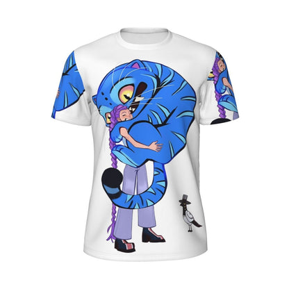 New Women's KPop Demon Hunters Graphic T-Shirt Korean Trendy Streetwear Top with Cartoon Character Prints Summer Fashion Top