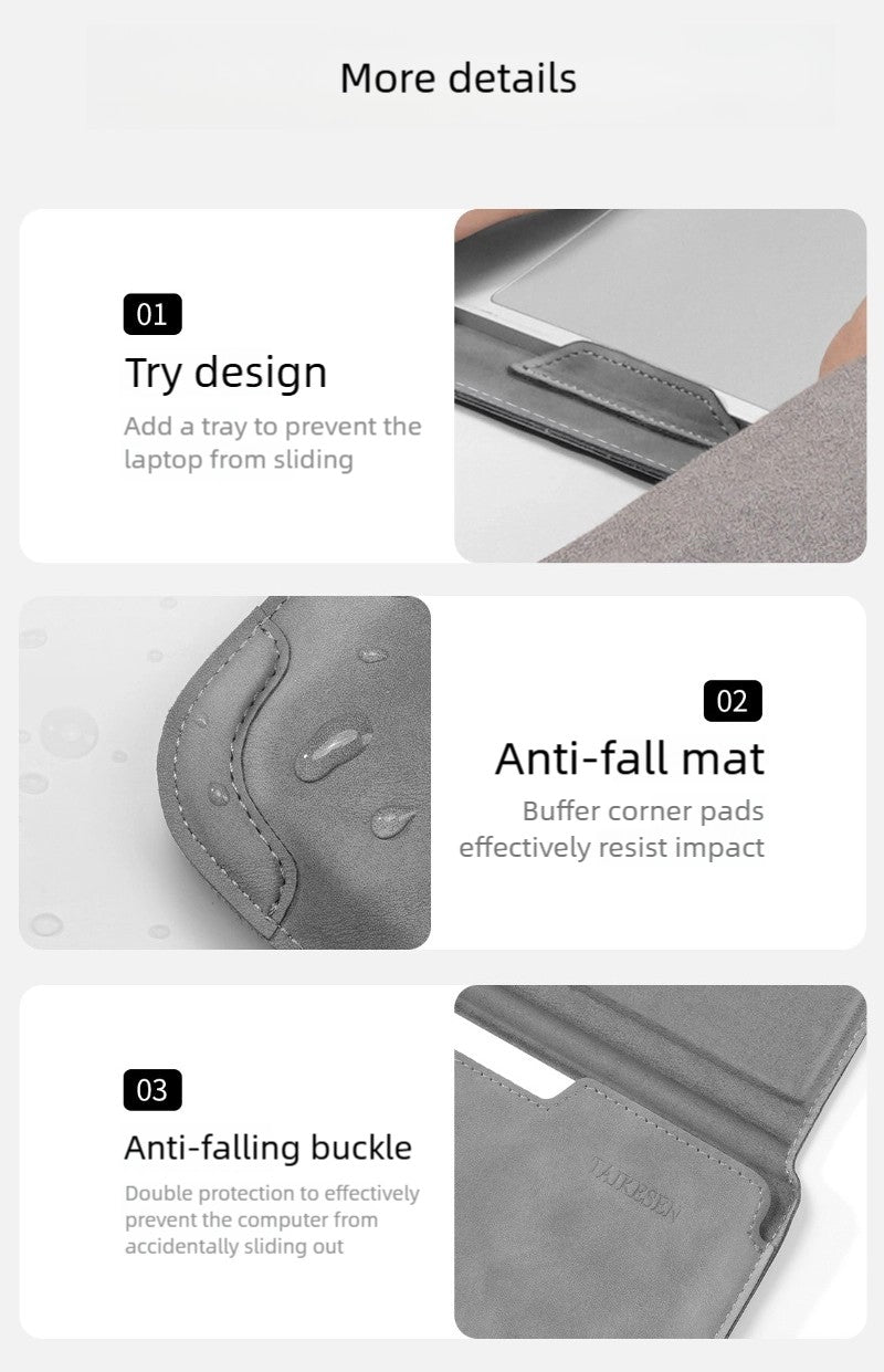 Laptop Sleeve Case 13 14 15 15.6 16Inch For Huawei HP DELL Bag For Macbook Air Pro 13 13.6 M4 Notebook Case with stand Men Women