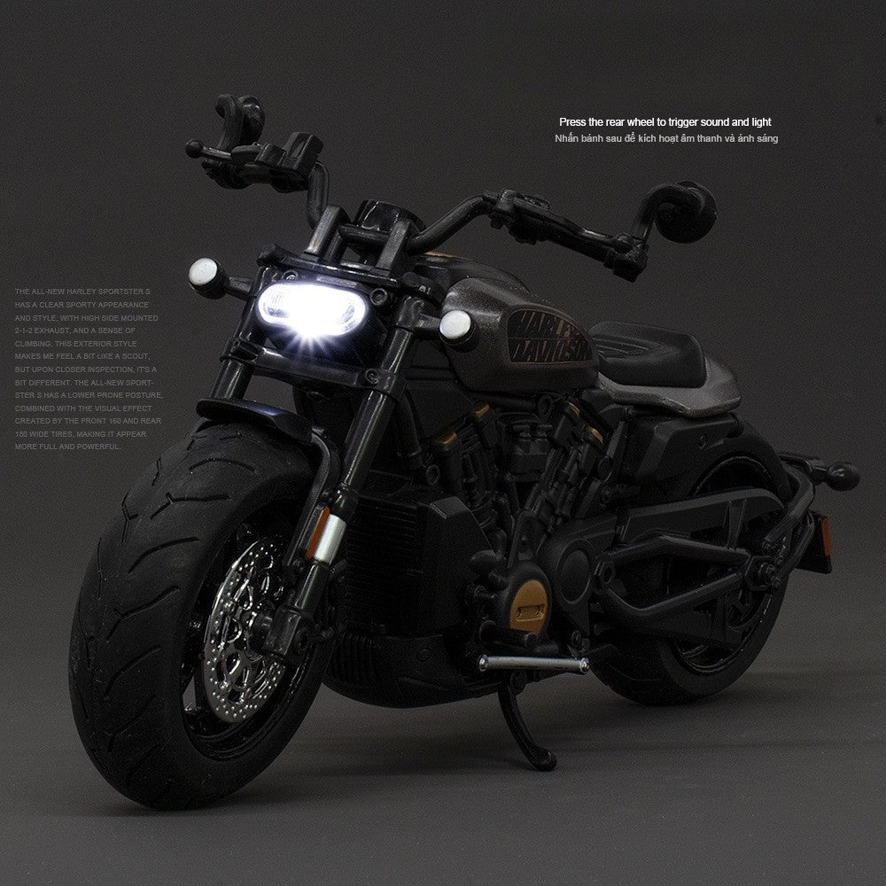 Simulação 1/12 Escala Harley Sportster S Moto Liga Modelo Moto Diecast Modelo Moto Corrida de Rua Presente Para Crianças