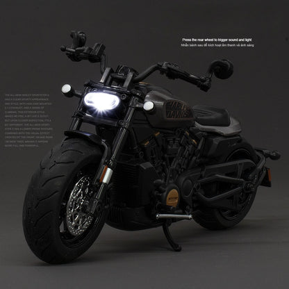 Simulação 1/12 Escala Harley Sportster S Moto Liga Modelo Moto Diecast Modelo Moto Corrida de Rua Presente Para Crianças