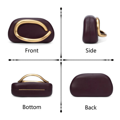 2025 Fashion Women Luxury Evening Banquet Clutch Bag Bride Metal Shoulder Wedding Purse Party Crossbody Day Closure Box Handbag