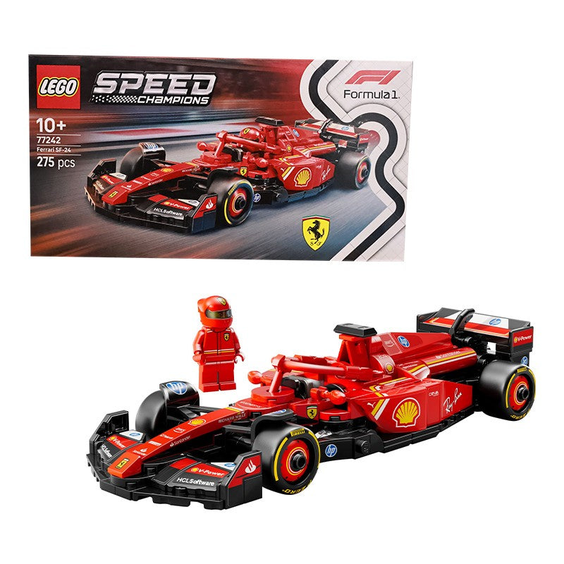 Lego 77242 Ferrari SF-24 F1 de Corrida 2025 Novo Brinquedo Educacional Infantil Blocos de Montar