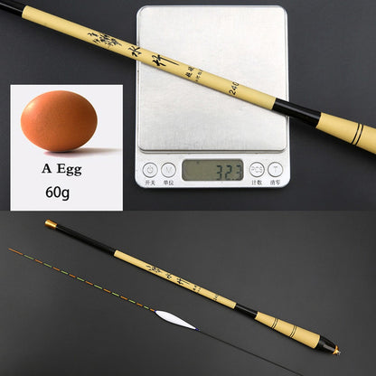 Vara de Pesca de Mão Telescópica de Fibra de Carbono Ultraleve Forte Haste Rígida 2,1/3,6/4,5/5,4m/6,3M Longa para Alimentador de Córrego Super Leve