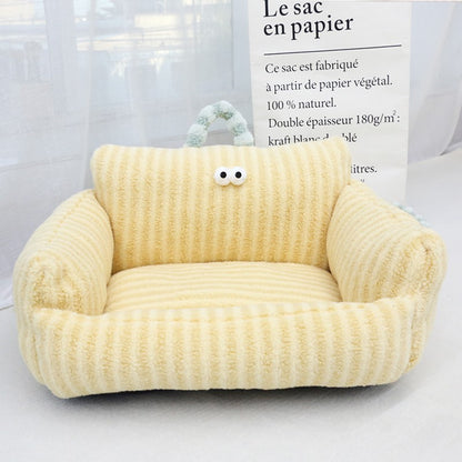 Sofá para Cães e Gatos Cartoon Sle Pet Bed Couch, Série Olhos Grandes, Travesseiro de Uso Diário Outono Inverno, Design de Sofá, Ninho para Pets, Nova Chegada