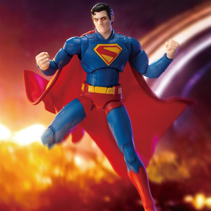 Original BLOKEES Justice League DC Superman Bonecos de Ação Modelos de PVC Articulações Móveis Enfeite de Mesa Brinquedos de Montar Presentes de Aniversário