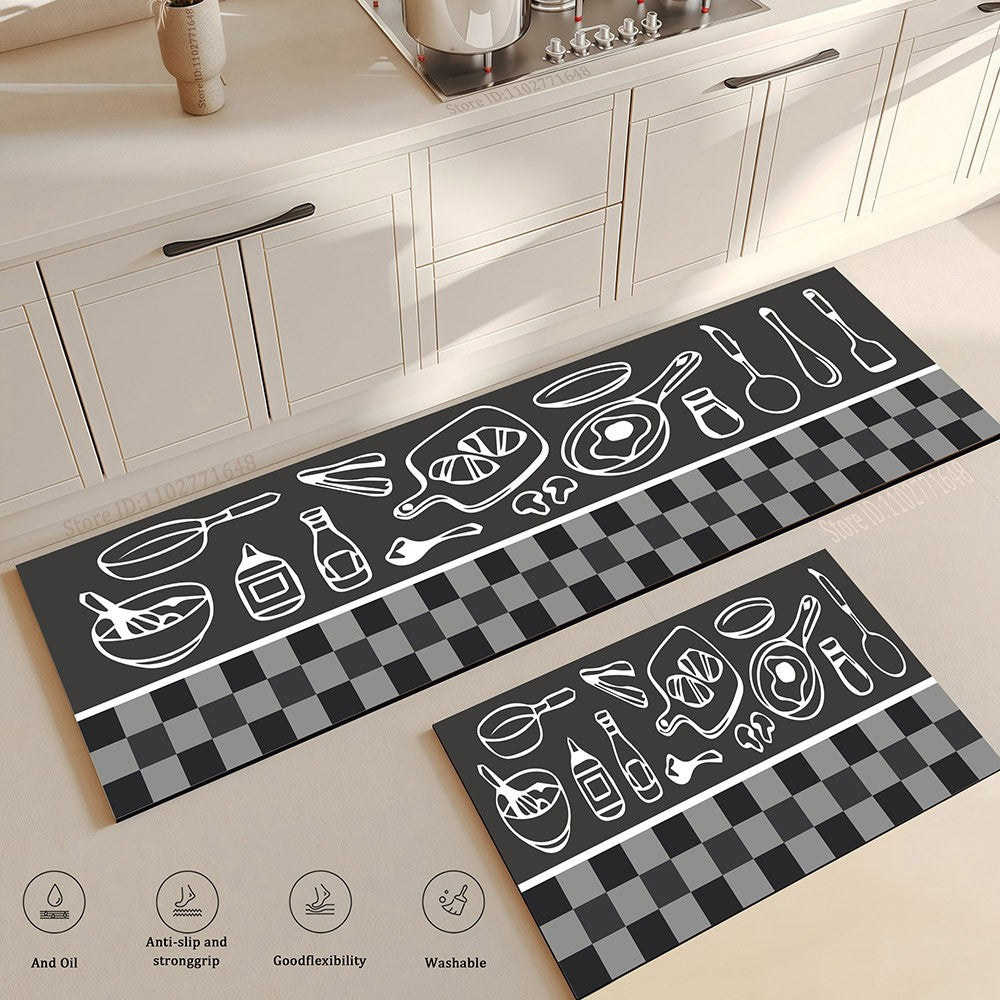 Modern Kitchen Rug Hallway Entrance Doormat House Bathroom Non-Slip Foot Mat Living Room Floor Bedroom Decoration Carpet Custom