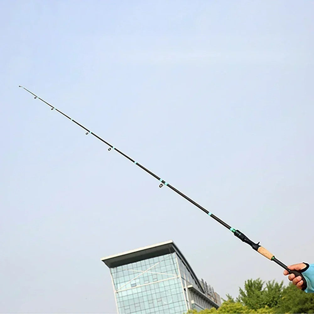 4 Sections Spinning Fishing Rod M Power Spinning Casting Fishing Rod 1.65m/1.8m/2.1m Portable Carbon Fiber Fishing Pole Winter