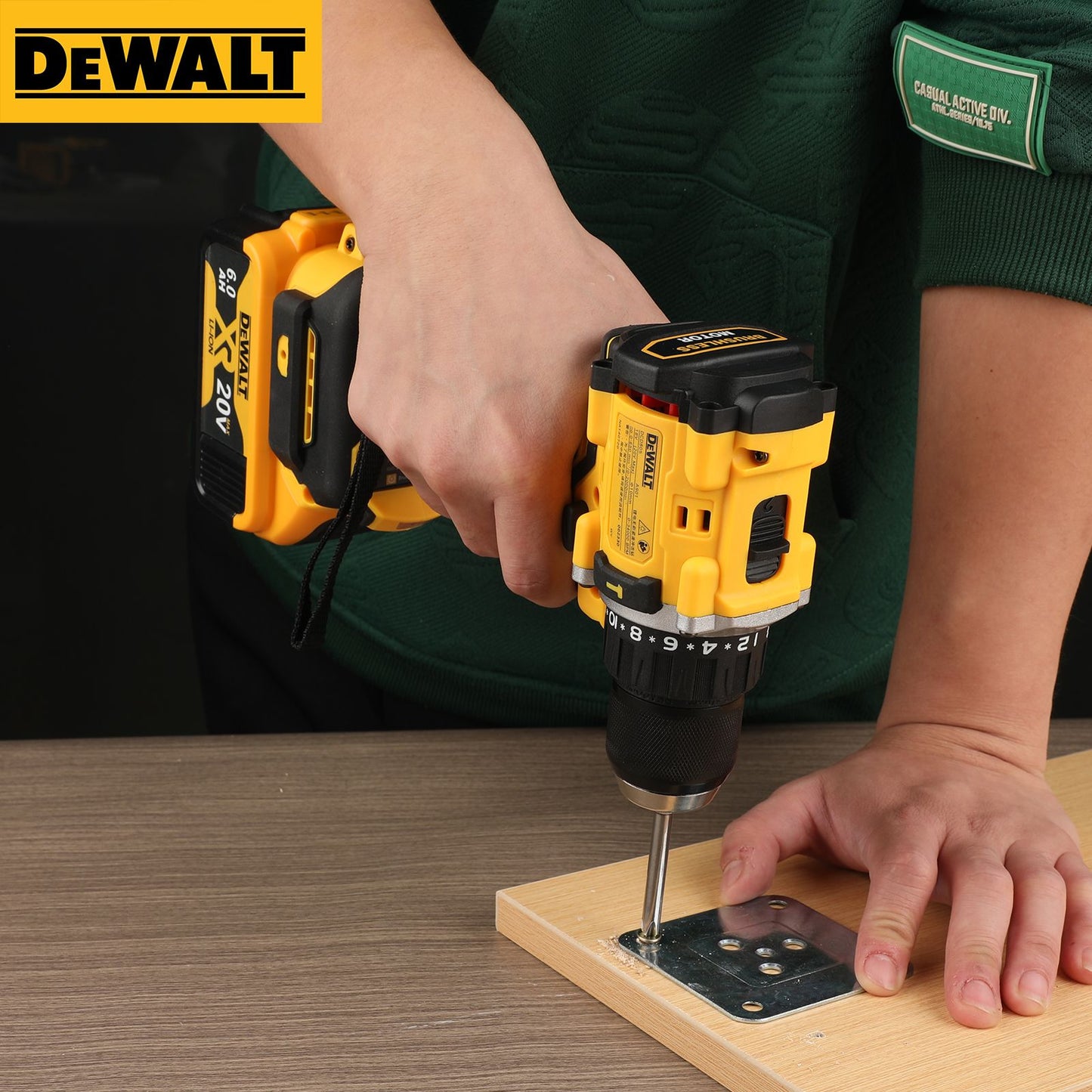 DEWALT DCD805 20V Ferramentas Elétricas Parafusadeira Furadeira de Impacto Sem Fio Chave de Fenda Elétrica Multifuncional Furadeira Manual