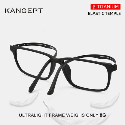 KANSEPT High Quality UltraLight Pure Titanium Anti Blue Reading Glasses Myopia Hyperopia Optical Glasses Prescription Eyewear