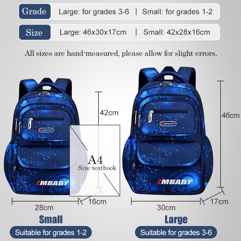 Mochila Escolar Ajustável para Crianças Meninos Meninas Leve Design Crescimento Impermeável para Ensino Fundamental