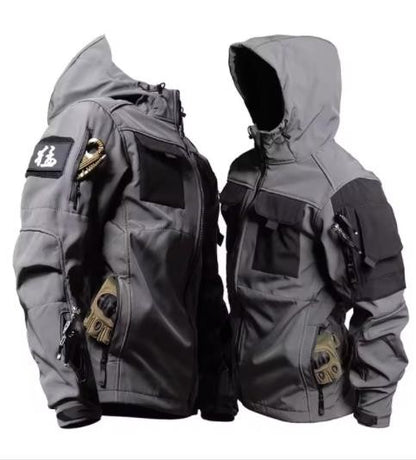 Tactical Jackets Men Shark Skin Military Soft Shell Jacket Waterproof Windproof Fleece Warm Motorcycle Multi-pocket Army Coats