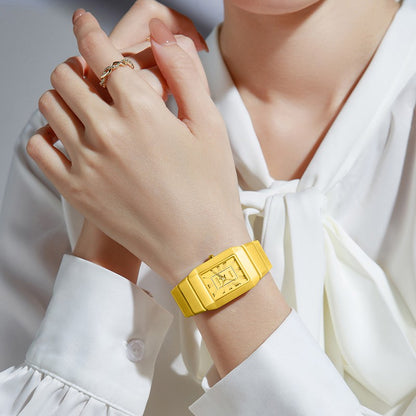 LIGE New Black Watch Women Fashion Creative Square Stainless Steel Ladies Waterproof Watches Elegant Bracelet Quartz Wristwatch