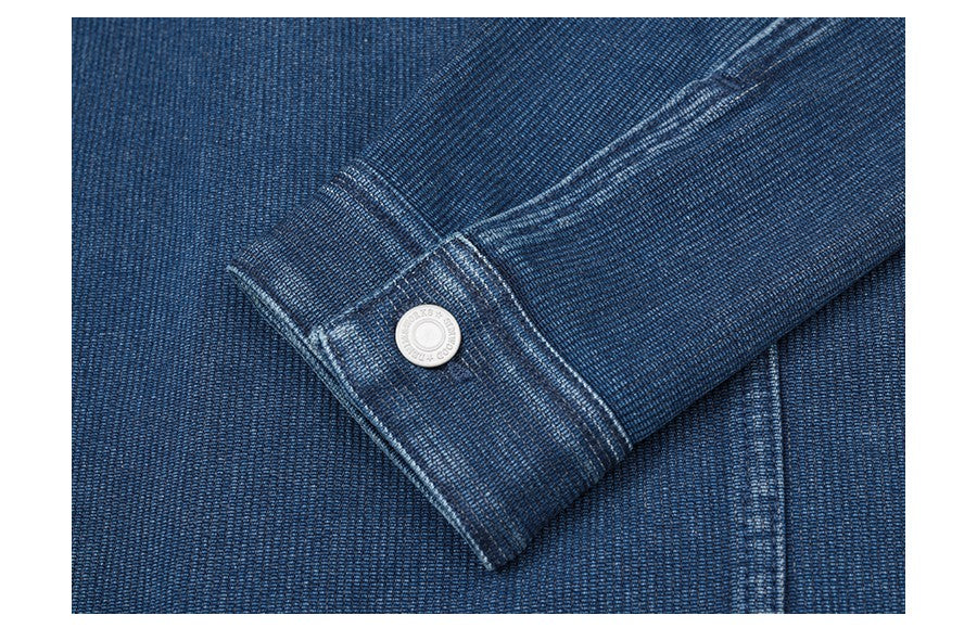 SIMWOOD High Standard 2025 Autumn New Oversize 12oz 100% Cotton Washed Indigo Blue Denim Jackets Fashion Cargo Jackets