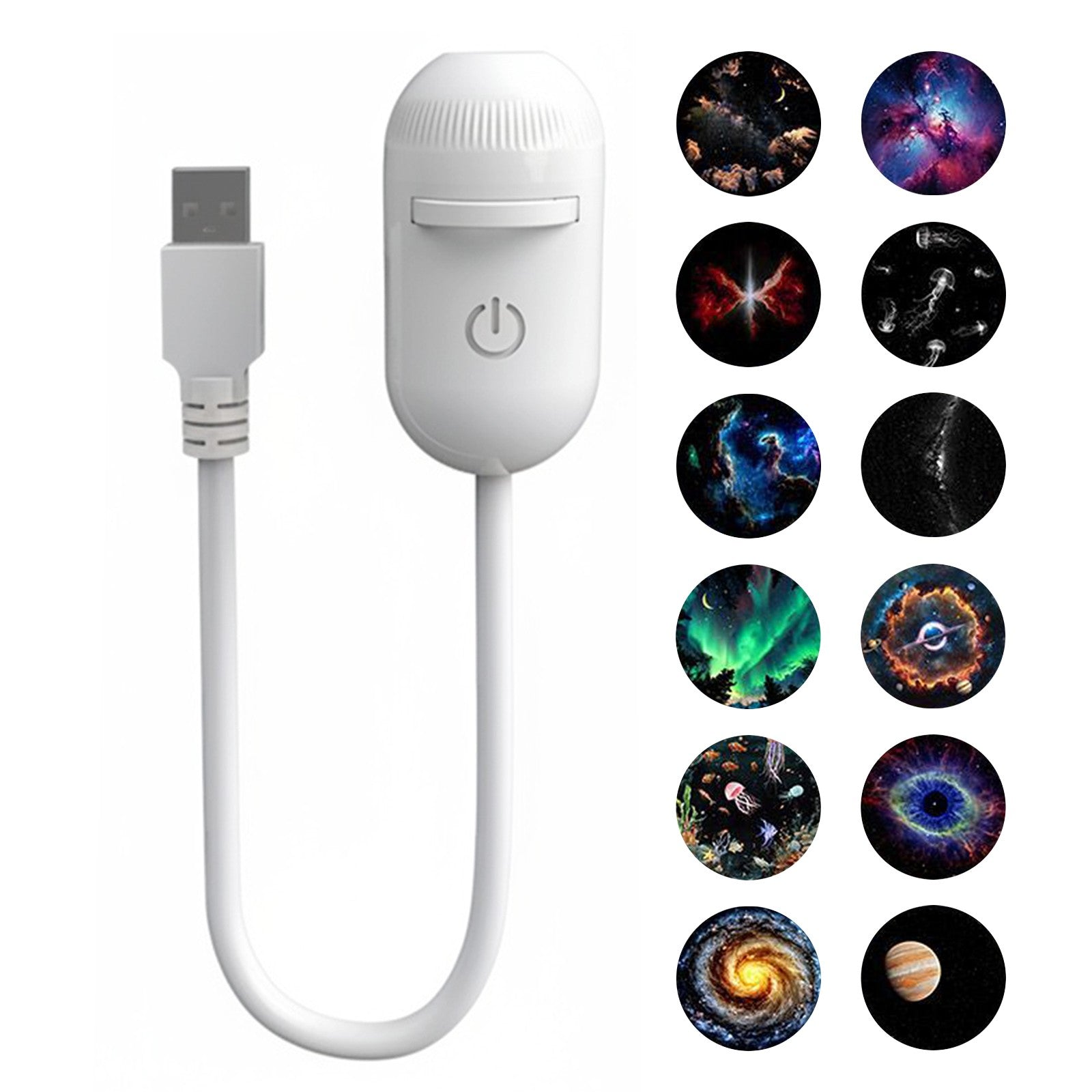2-in-1 USB Ambient Light For Large Range Projection Atmosphere Multiple Scenes Adjustable Focus Distance Night Lighting Function
