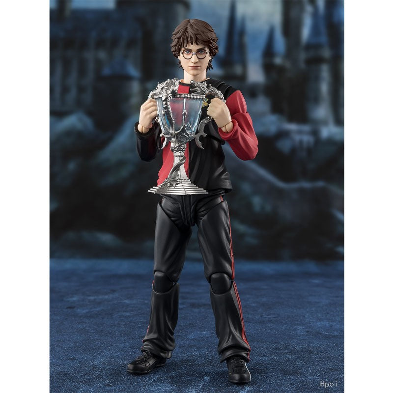 Em estoque, Kit de Modelo Bandai Original Harry Potter SHF Harry Potter e o Cálice de Fogo Anime Action Figure Coleção Modelo Acabado