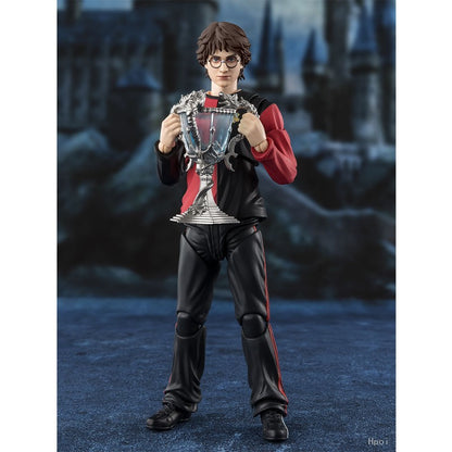Em estoque, Kit de Modelo Bandai Original Harry Potter SHF Harry Potter e o Cálice de Fogo Anime Action Figure Coleção Modelo Acabado