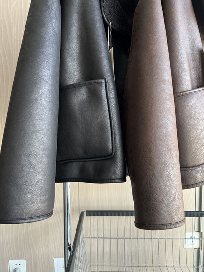 2024 Fall/Winter New Arrival Traf Women's ZW Series Double-Sided Collar Oversized Long-Sleeve Jacket Warm Coat 3548246