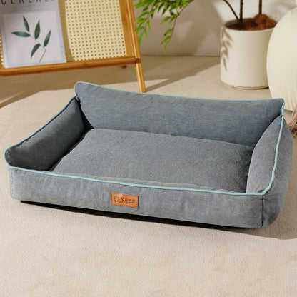 Cama de Cachorro de Inverno, Sofá Impermeável para Cães de Porte Médio, Cama de Espuma para Animais de Estimação com Capa Removível Lavável e Fundo Antiderrapante