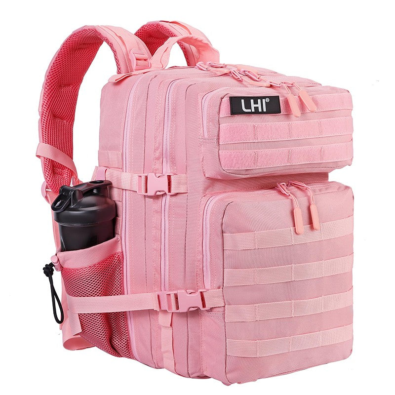 LHI Mochila Tática 45L/35L/25L para Homens e Mulheres, À Prova D'Água, Bolsa de Ginástica para Atletas, Mochila de Viagem para Caminhada ao Ar Livre com Porta-Garrafas