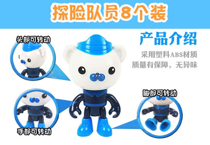 The Octonauts conjunto de brinquedos infantis Barnacles Kwazii Peso Pinguim Shellington Dashi Inkling boneco de ação de anime brinquedo infantil