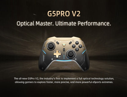 MACHENIKE G5Pro V2 Tri Mode Gaming Controller Optical Trigger ABXY Button Hot-Swappable Joystick 4K Resolution For Switch PC