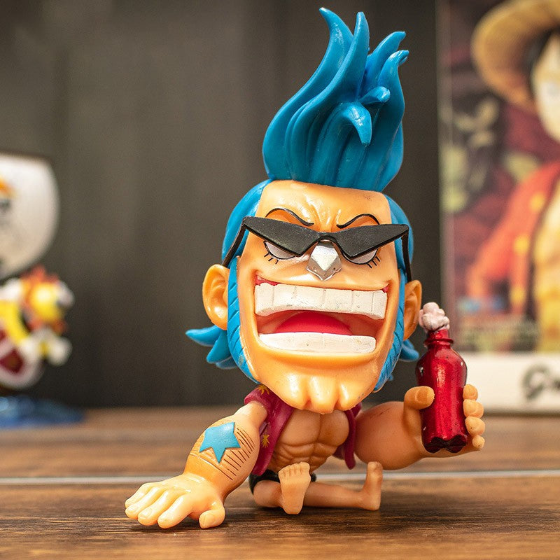 Bonecos Colecionáveis Fofos One Piece Versão Q Luffy Zoro Chopper Ace Boa Hancock Anime Blind Box Decoração de Mesa Carro Brinquedo Presente Infantil