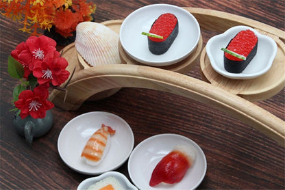 Hotpot arch bridge plate sushi bridge boat tableware Dessert wooden dim sum plate sushi tray japanese kitchen bento  sushi plate
