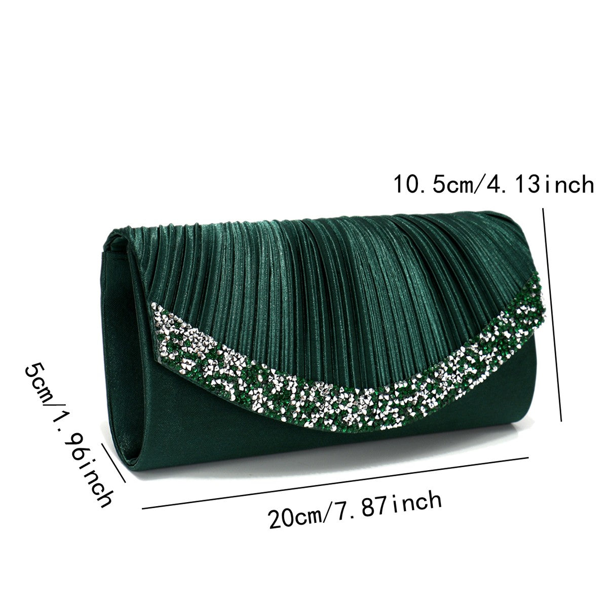 Glitter Envelope Desing Women Evening Bags Satin Shoulder Chain Handbags Rhinestones Luxury Prom Banquet Purse