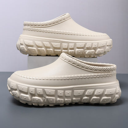 2025 New Men's Waterproof Non-slip Chef Shoes Lightweight Non-slip Wear-resistant Braid Toe Sandals Nurse Shoes