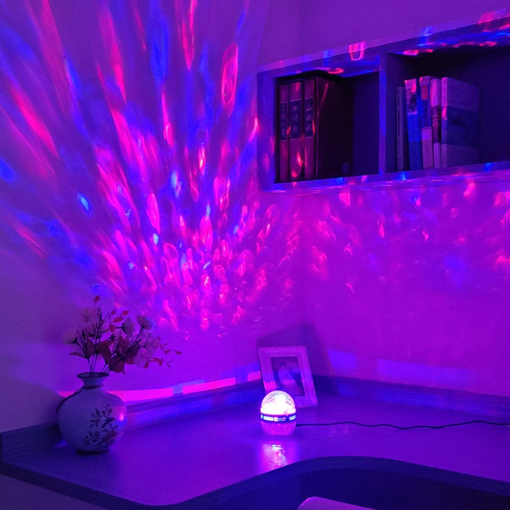 LED Starry Sky Lights Bedroom NightLights 5V USB Decoration Atmosphere Projector Lamp 360° Rotating For Weddings Christmas