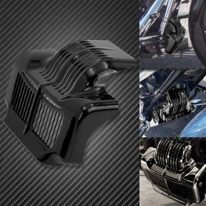 Capa de resfriador de óleo de estoque de ABS para motocicleta preto/cromado para Harley Touring Street Electra Glide Road King FLHX FLTR FLHT 2011-2016