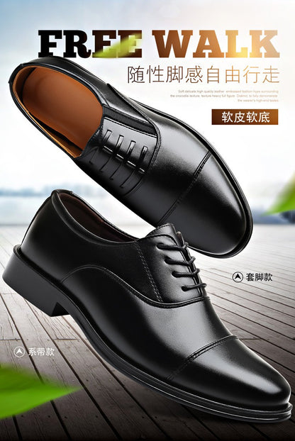 Mens Formal Leather Shoes Slip on Dress Wedding Casual Flats Luxury Walking Oxfords Office Work Zapatos Para Hombre Plus Size