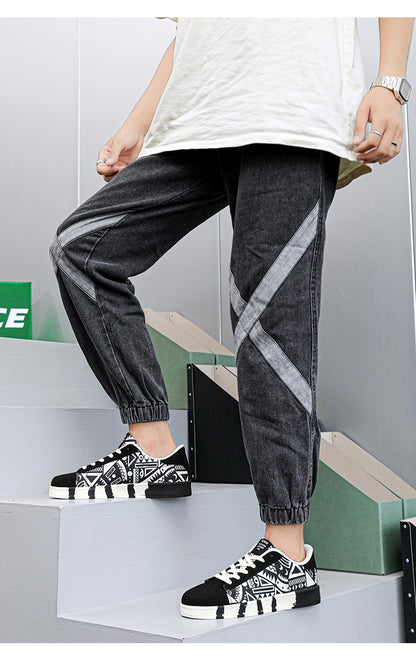 YRZL Men's Sports Running Shoes Canvas Geometric Style Lace-Up Sneakers Couples' Fashionable Graffiti Print Skate Shoes Men