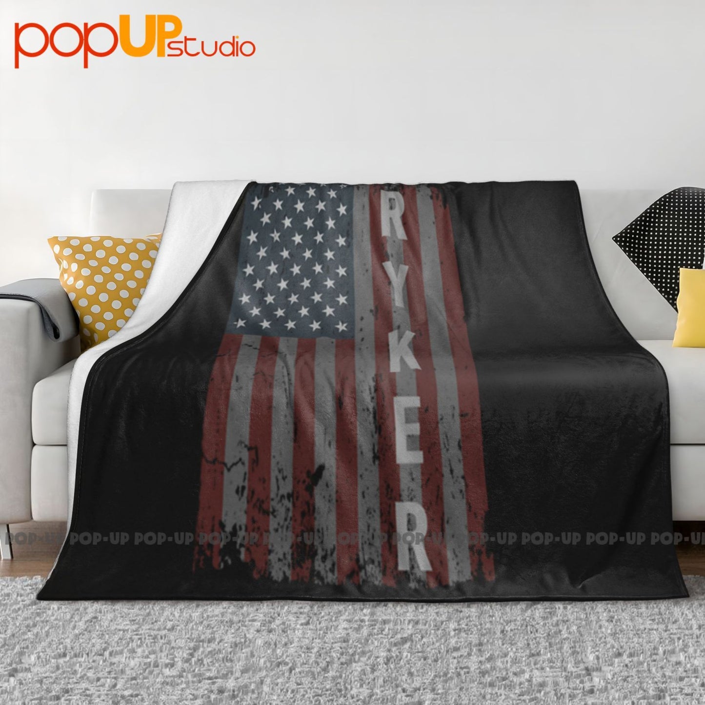 Ryker Family American Flag Ultra-Soft Blanket Quilt Winter Sofa Cover Bed Covers