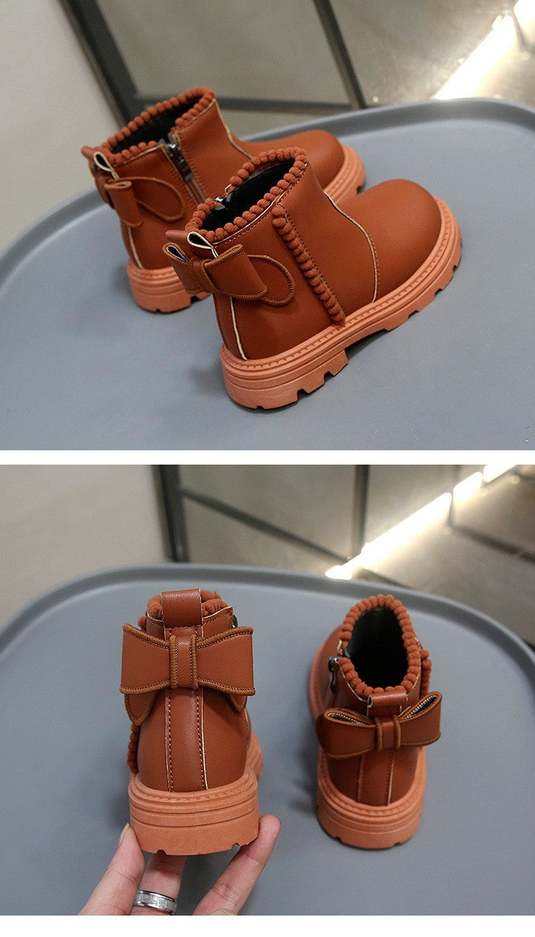 Autumn Winter Baby Kids Short Boots Super Warm Boys Girls Shoes Pu Leather Children Boots Fashion Toddler Boots Kids Snow Shoes