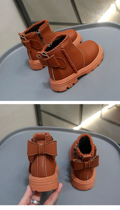 Autumn Winter Baby Kids Short Boots Super Warm Boys Girls Shoes Pu Leather Children Boots Fashion Toddler Boots Kids Snow Shoes