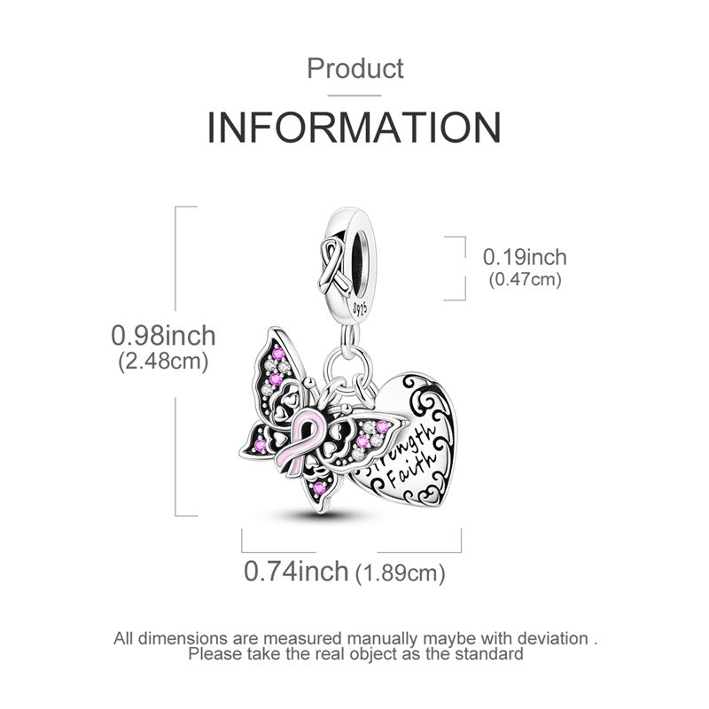 Pingente Charm Libélula Tema Primavera Prata Esterlina 925 Borboleta Flor Pendente Compatível com Bracelete Colar Joias DIY