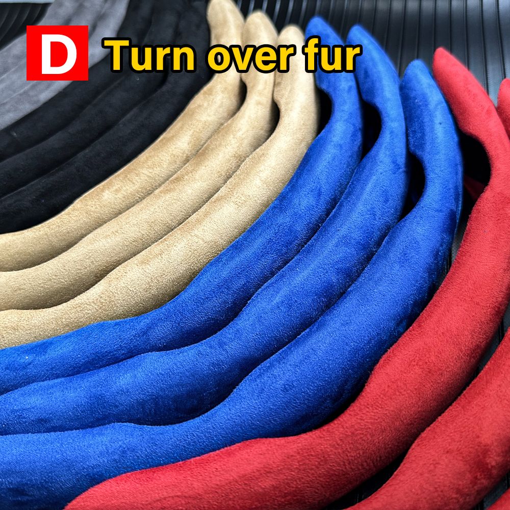 1 par de capas para volante de carro, impulsionador de microfibra, acessórios decorativos internos automotivos, fibra de carbono universal