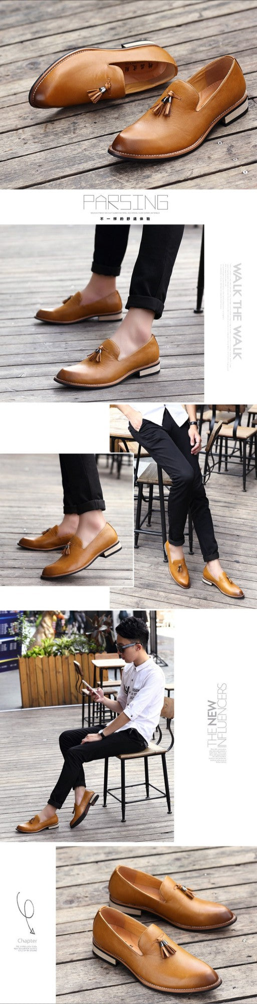 New pointed British men's business dress set with leather shoes and oversized men's shoes, fashionable and versatile