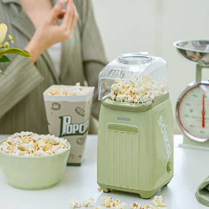 220V SOIKOI Mini Popcorn Maker Automatic Home Machine for Kids Corn Popper AD