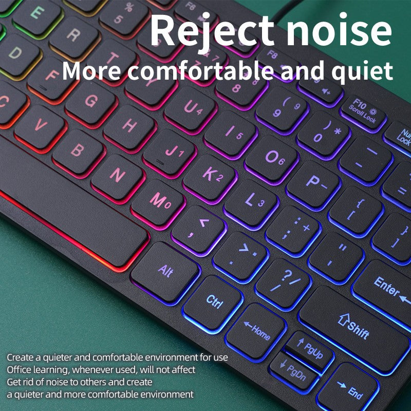 APAYADO K1000 Wired Mini Keyboard - Compact Portable Design, Plug-and-Play, Ideal for Laptops/Computers, Spill-Resistant