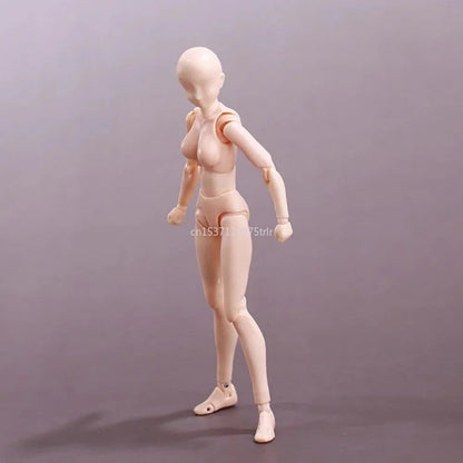15cm Boneco Colecionável Multiarticulado SHFiguarts BODY KUN / BODY CHAN Versão Cores Cinza/Laranja Figura de Ação em PVC Brinquedos Modelo Colecionáveis